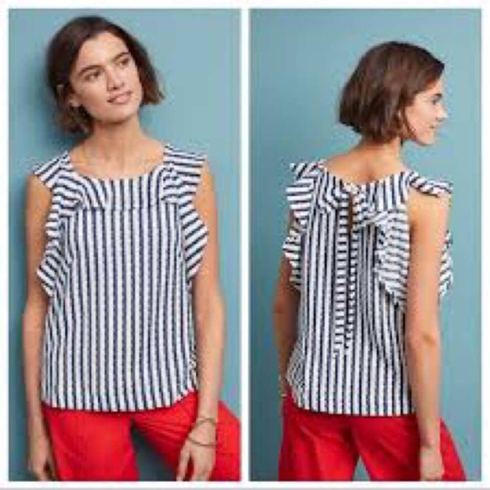 Anthropologie Eva Franco keely ruffle top M